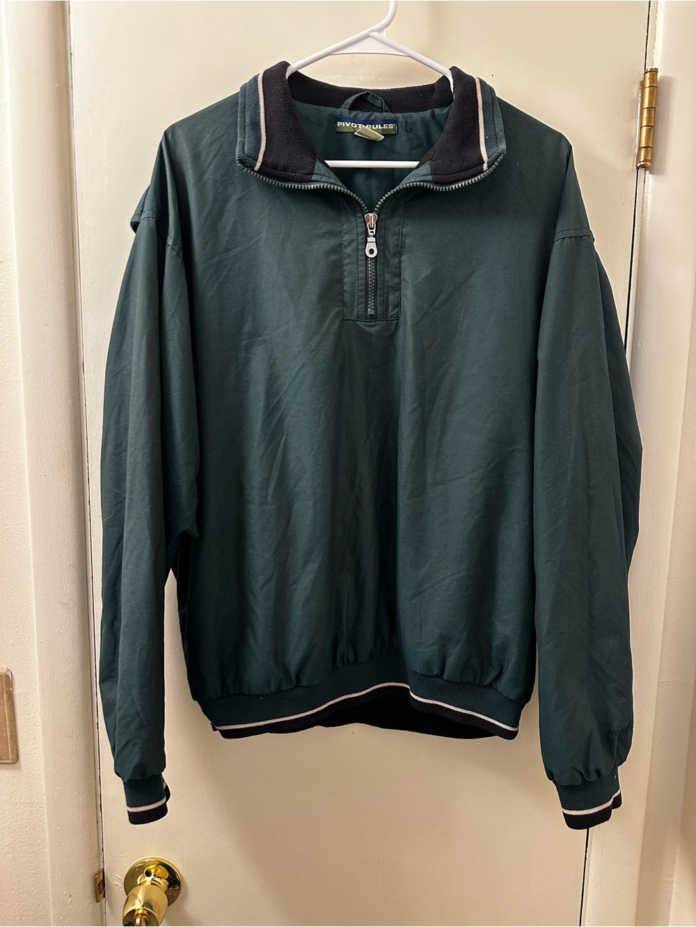 Pivot Rules Mens M Golf Windbreaker Jacket Convertible Vest Green 90s
